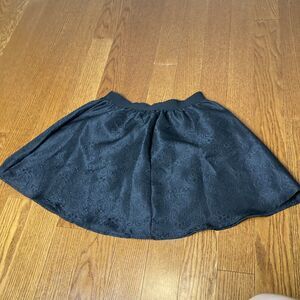 L black jacquard pattern skater volume skirt stretchy Shein